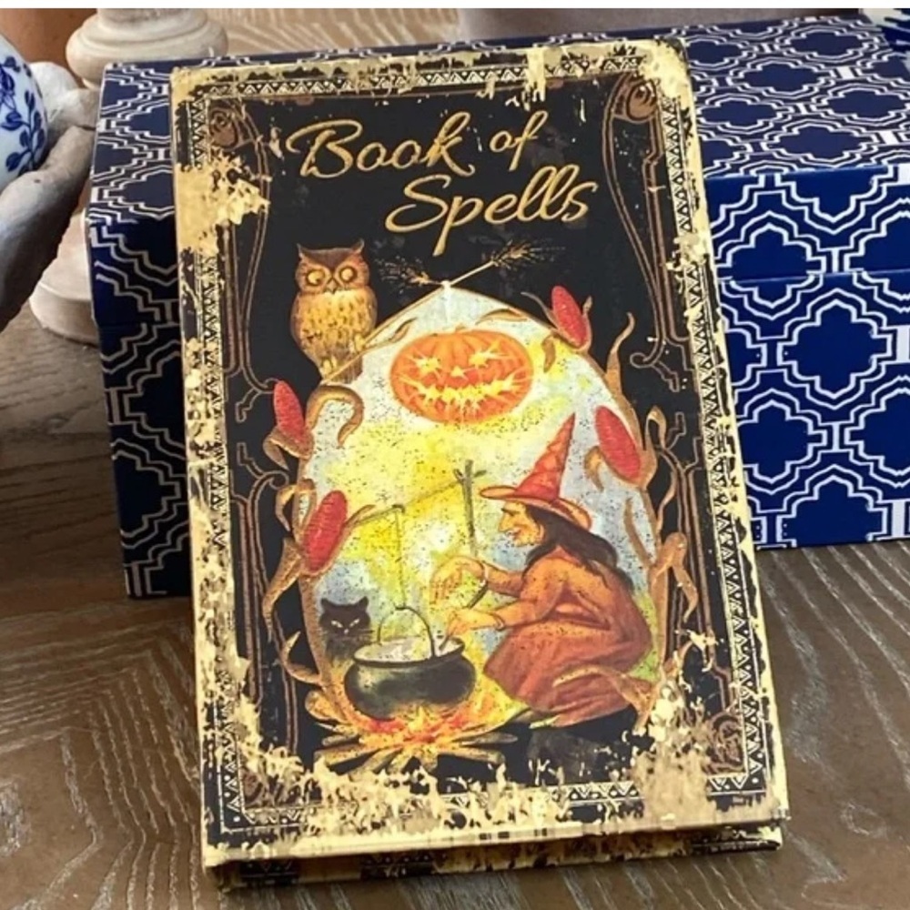 Vintage Inspired Halloween Salem Gothic Witch Spell Potion Faux Book Box NEW - Picture 2 of 6